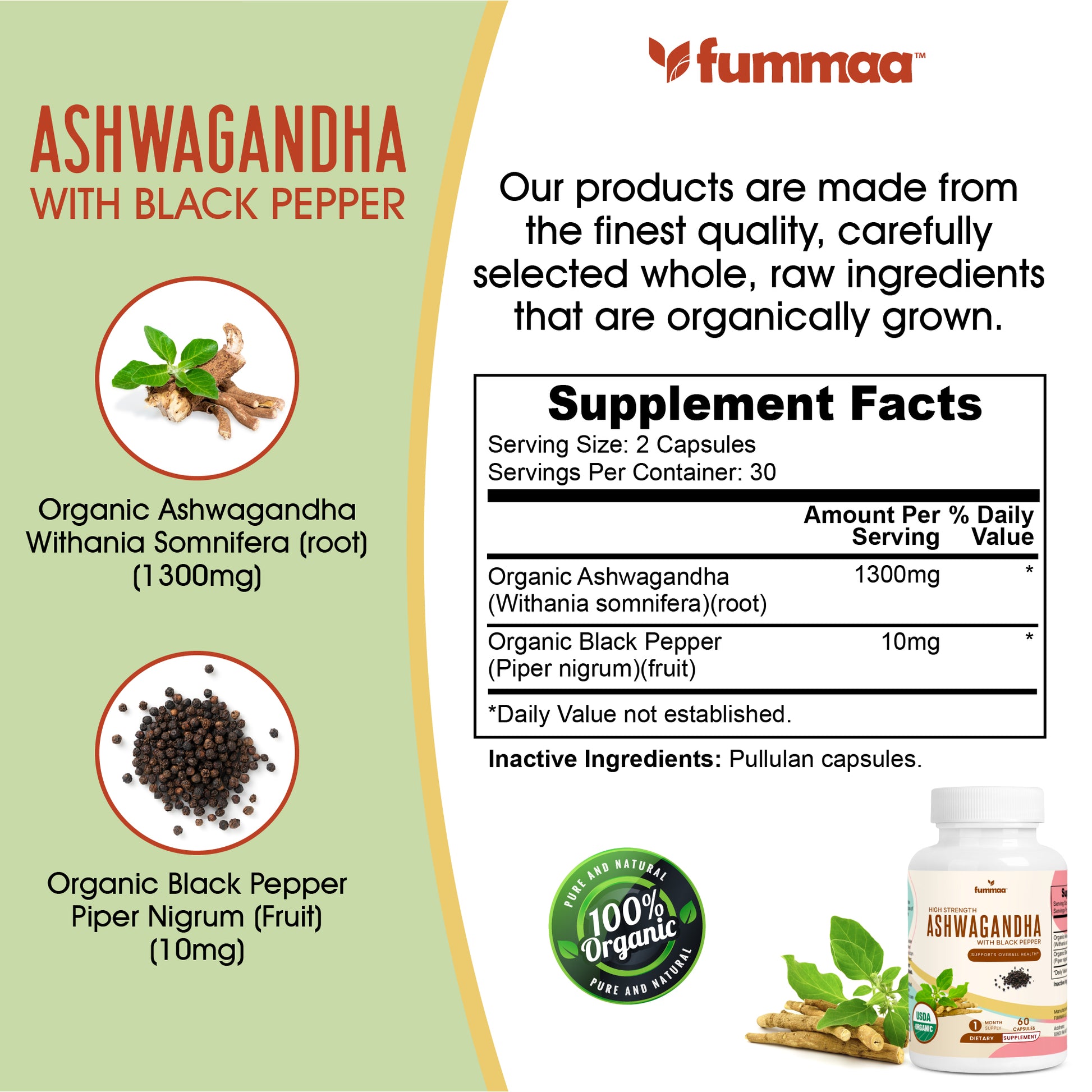 what are the ingredients in ashwagandha | supplements fact of biologisch ashwagandha
