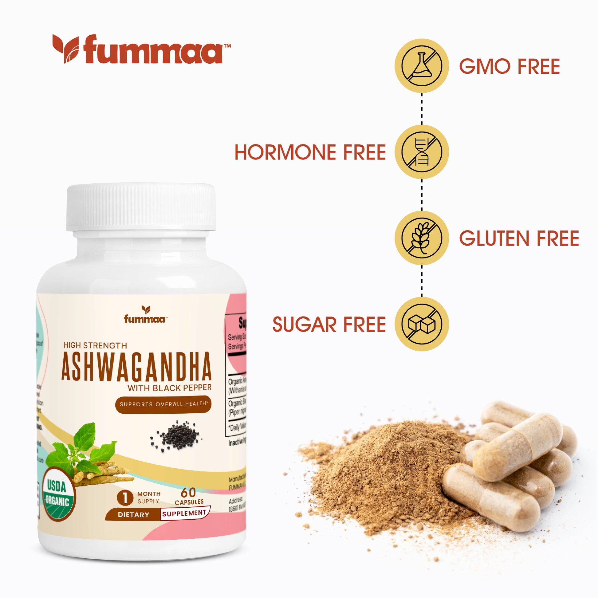 features of ashwagandha herbal root extract capsules