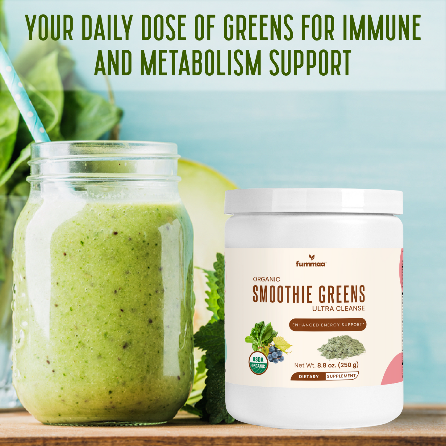 Batido de verduras ultralimpio