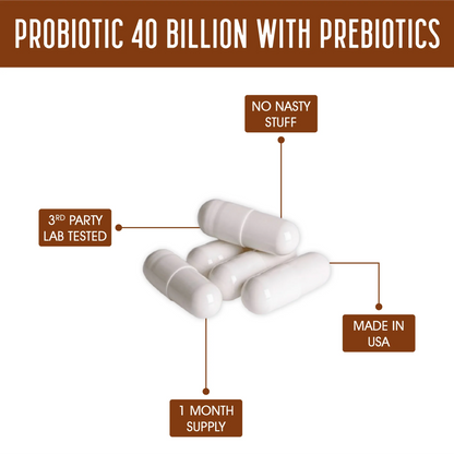 Probióticos 40 mil millones con prebióticos
