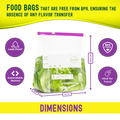 Bolsas para congelador reutilizables Ziplock de un galón (4,55 l) – 50 unidades