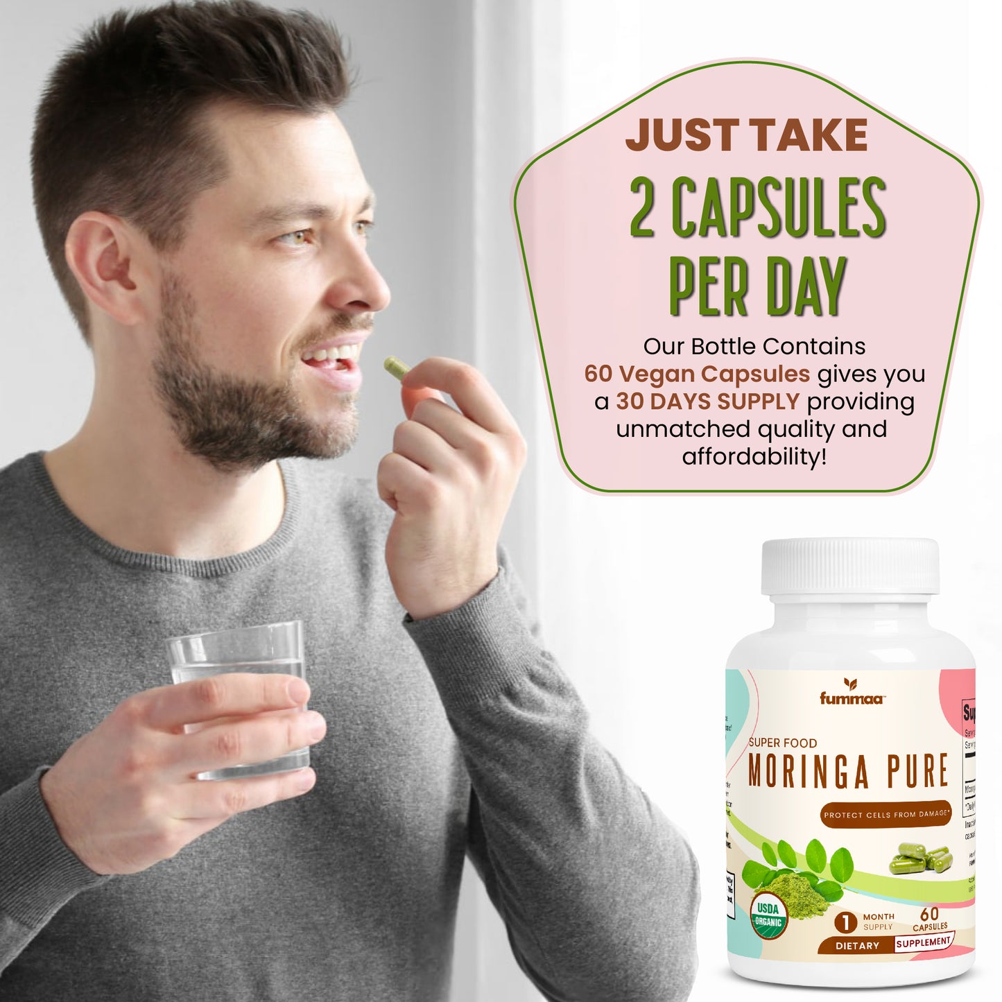 how to take moringa capsules, daily dose of moringa pure capsules
