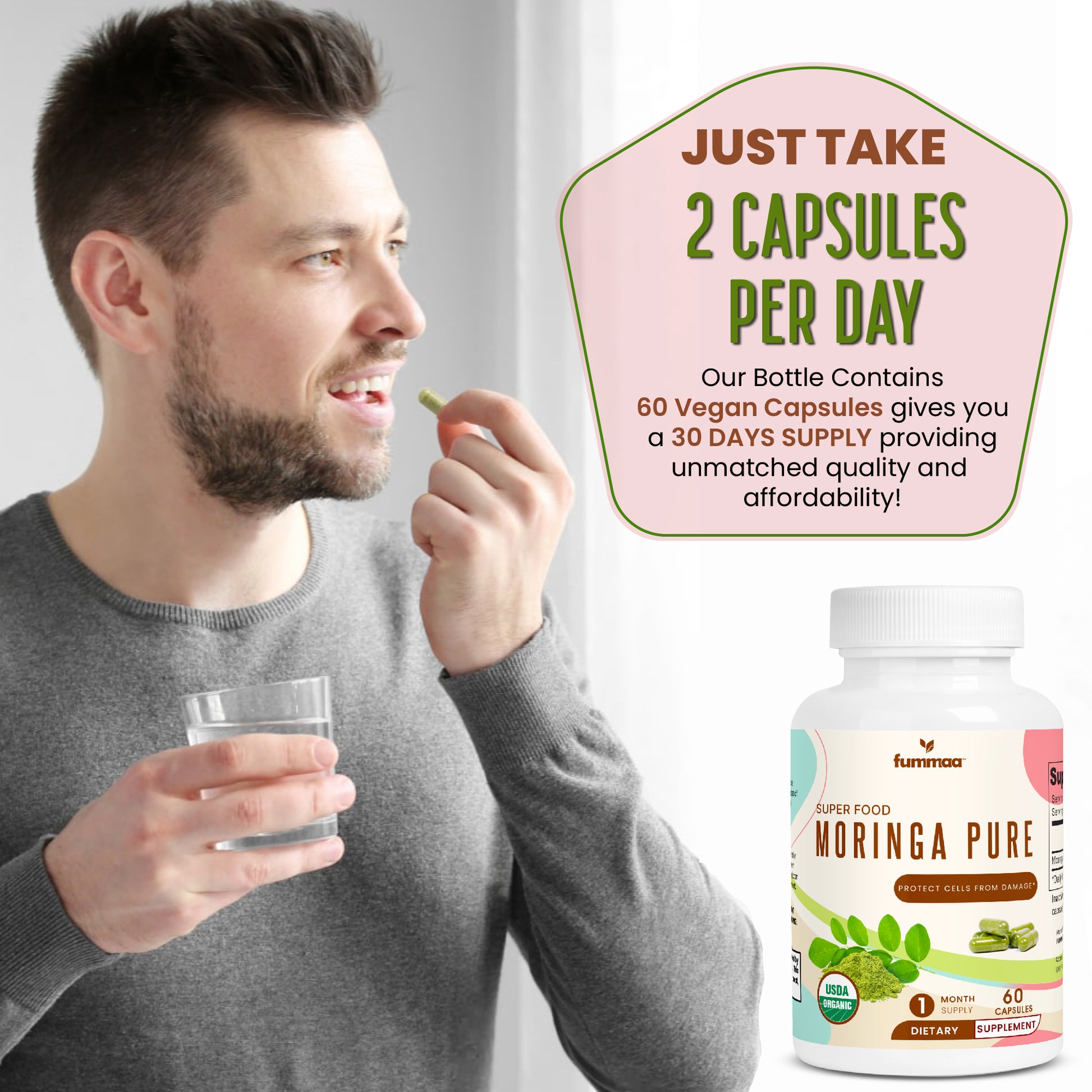 how to take moringa capsules, daily dose of moringa pure capsules