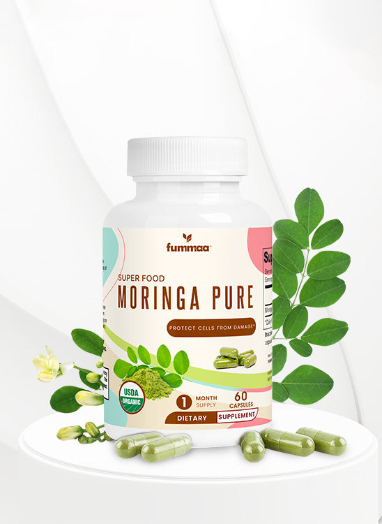Organic Moringa Pure Powder Capsules | Protect Cells From Damage