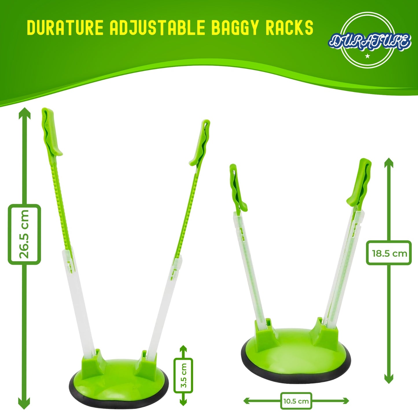 Soporte para dos bolsas de congelador: rejillas ajustables para bolsas